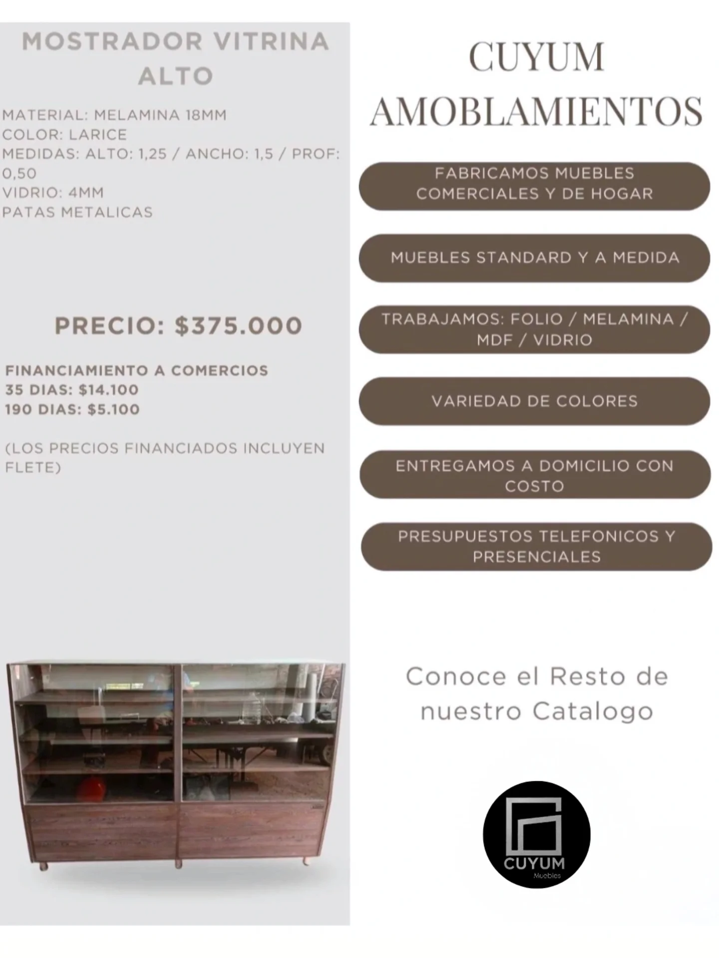 Mostrador Vitrina Alto