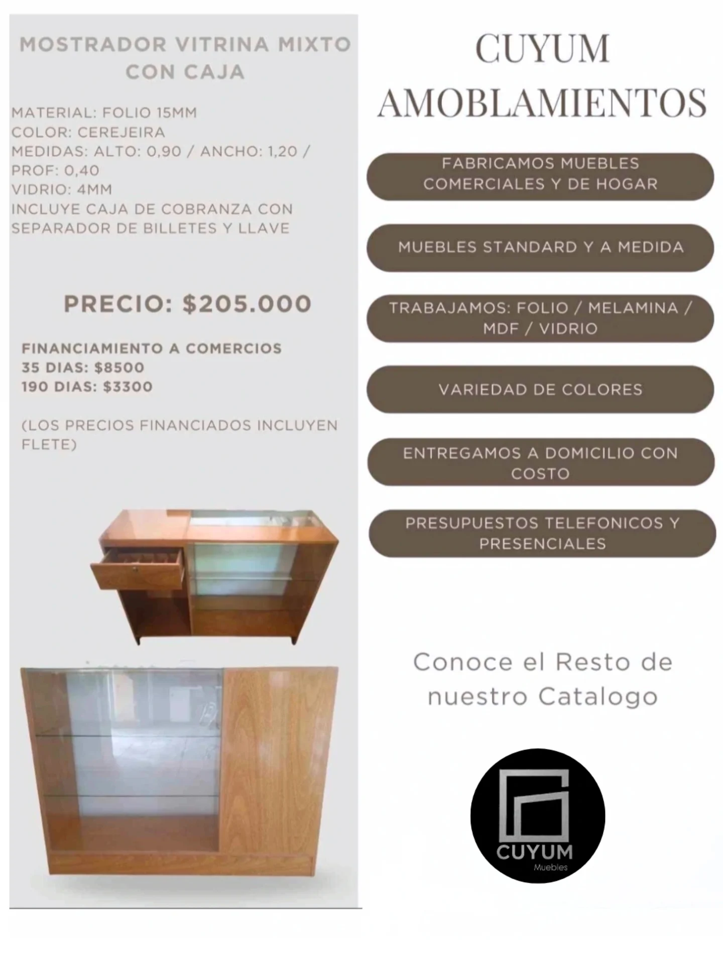 Mostrador Vitrina Facturero Premium