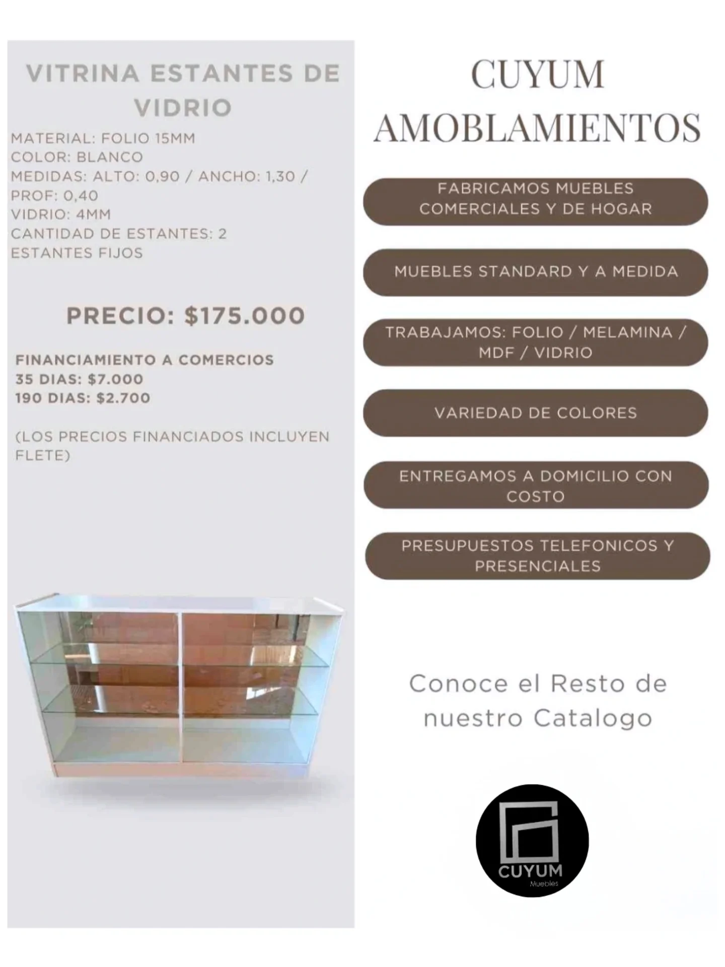 Vitrina Estantes de Vidrio